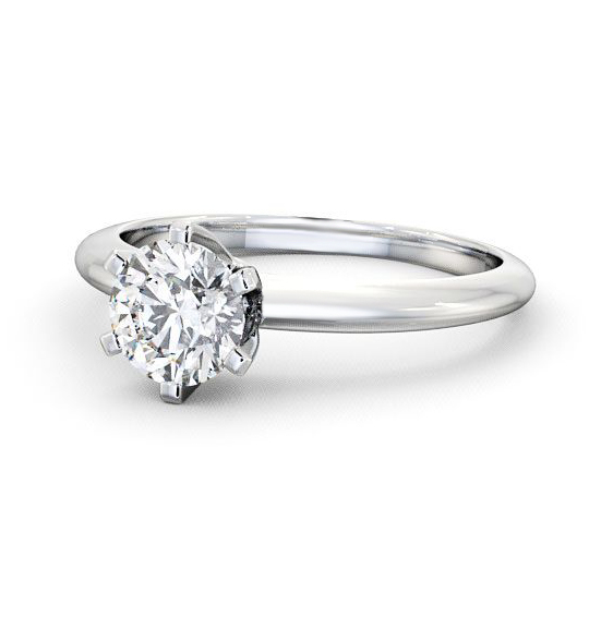 Welbury Round Diamond Engagement Ring Six Claw Basket Setting ENRD19_WG_THUMB2 