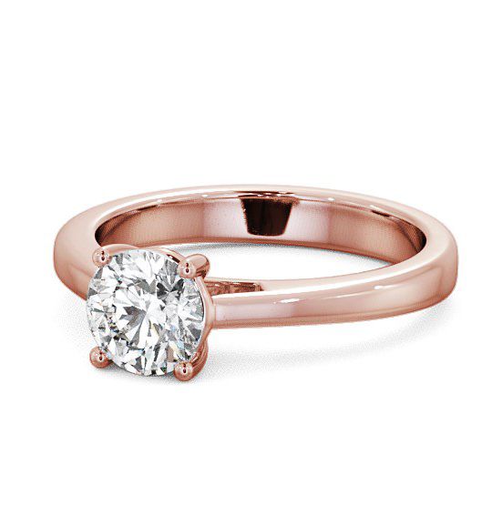  Round Diamond Engagement Ring 9K Rose Gold Solitaire - Aberaith ENRD1_RG_THUMB2 