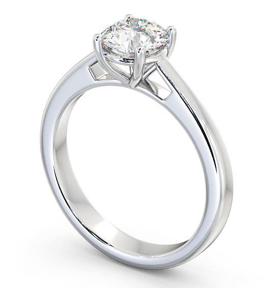 Round Diamond 4 Prong Engagement Ring Platinum Solitaire ENRD1_WG_THUMB1