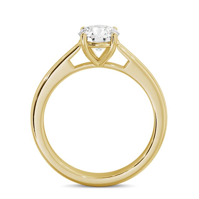 Round Diamond Engagement Ring 18K Yellow Gold Solitaire - Aberaith ENRD1_YG_UP