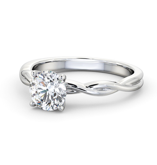 Lusby Round Diamond Engagement Ring Four Claw ENRD200_WG_THUMB2 