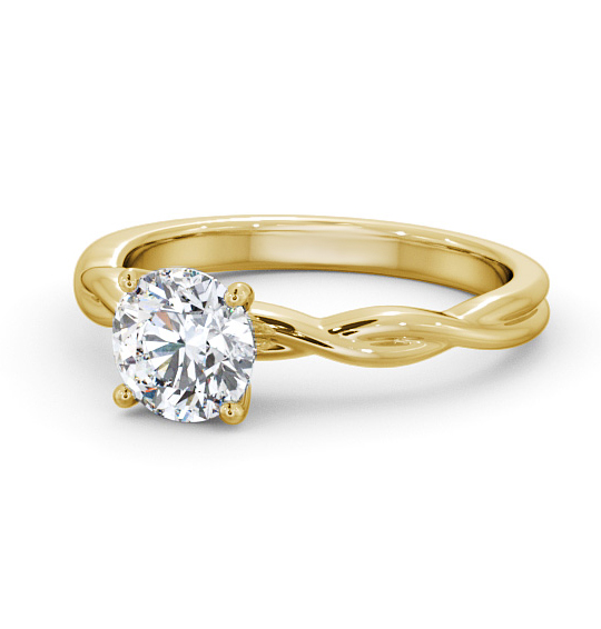 Lusby Round Diamond Engagement Ring Four Claw ENRD200_YG_THUMB2 