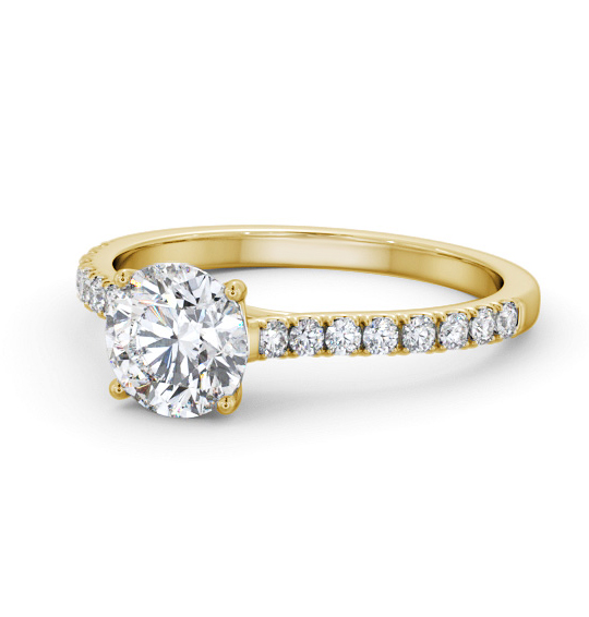 Easby Round Diamond Engagement Ring Side Stones ENRD200S_YG_THUMB2 