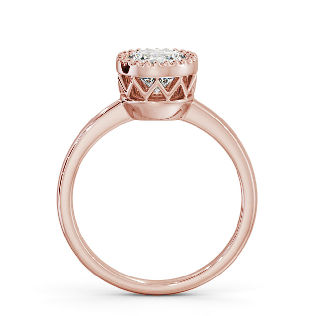 Round Diamond Engagement Ring 18K Rose Gold Solitaire - Radford ENRD201_RG_UP