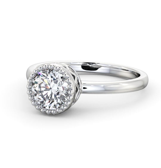  Round Diamond Engagement Ring Platinum Solitaire - Radford ENRD201_WG_THUMB2 