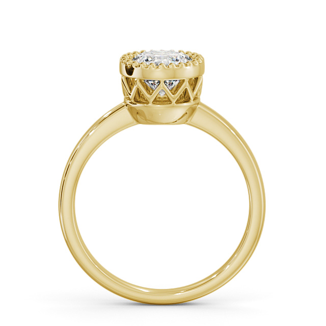 Round Diamond Engagement Ring 18K Yellow Gold Solitaire - Radford ENRD201_YG_UP