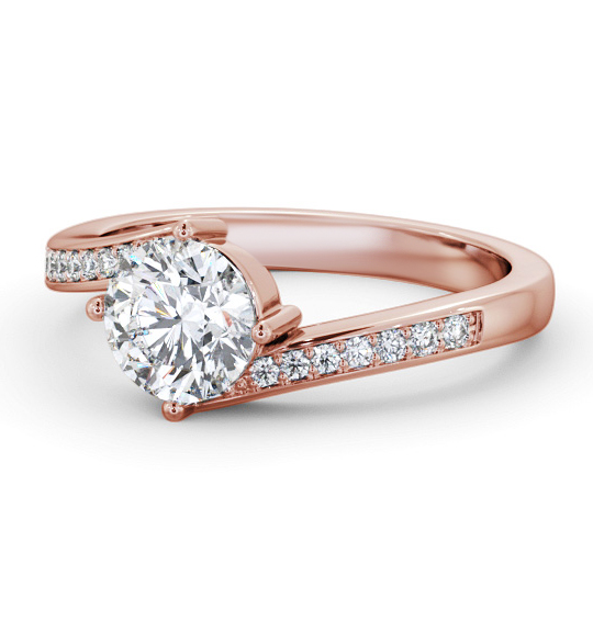 Crawford Round Diamond Engagement Ring Side Stones Sweeping Band ENRD201S_RG_THUMB2 