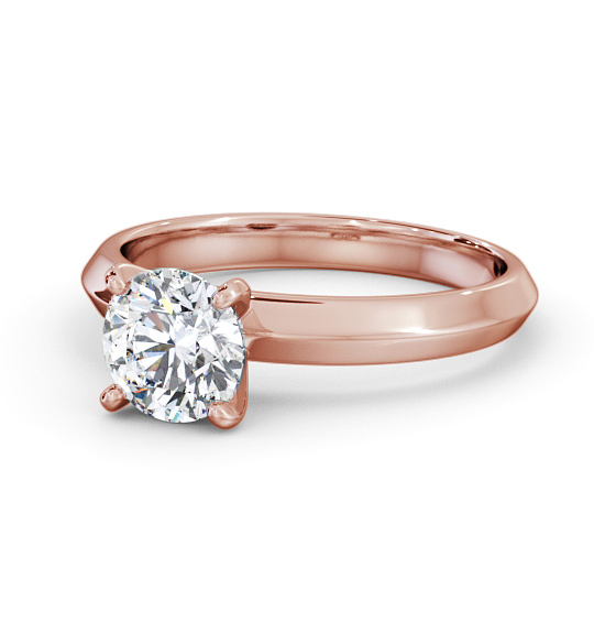 Wilford Round Diamond Engagement Ring Knife Edge Band ENRD202_RG_THUMB2 