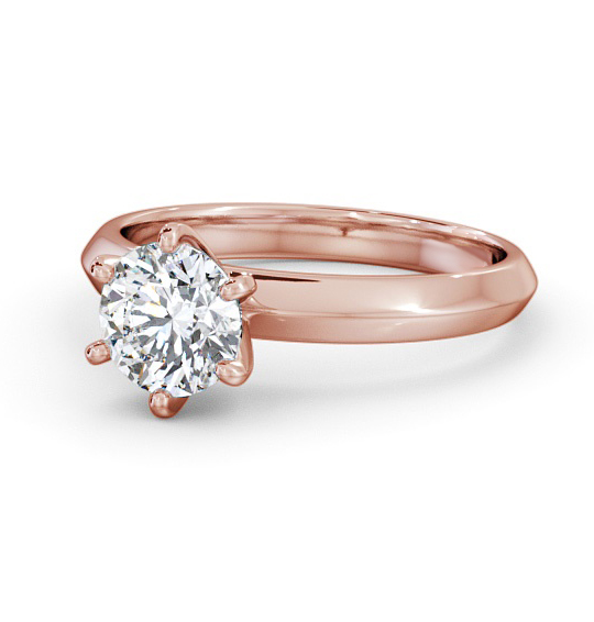 Rio Round Diamond Engagement Ring Six Claw Knife Edge Band ENRD203_RG_THUMB2 