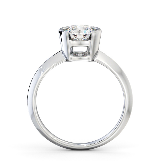 Round Diamond Engagement Ring 18K White Gold Solitaire - Narda ENRD204_WG_UP