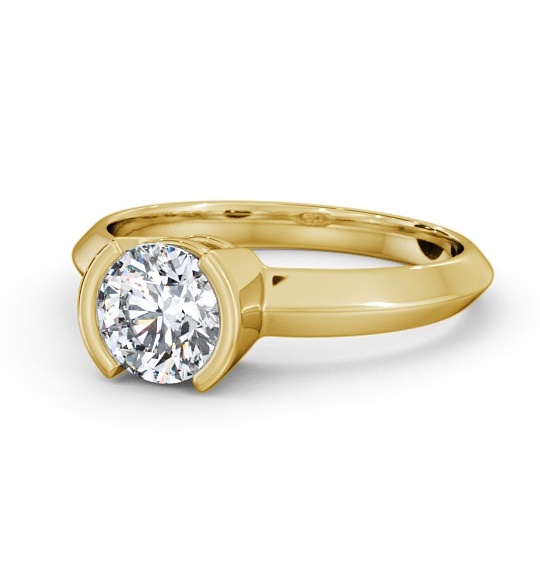  Round Diamond Engagement Ring 18K Yellow Gold Solitaire - Narda ENRD204_YG_THUMB2 