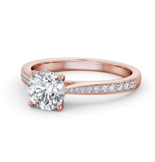 Nahla Round Diamond Engagement Ring Side Stones Tapered Band ENRD204S_RG_THUMB2 