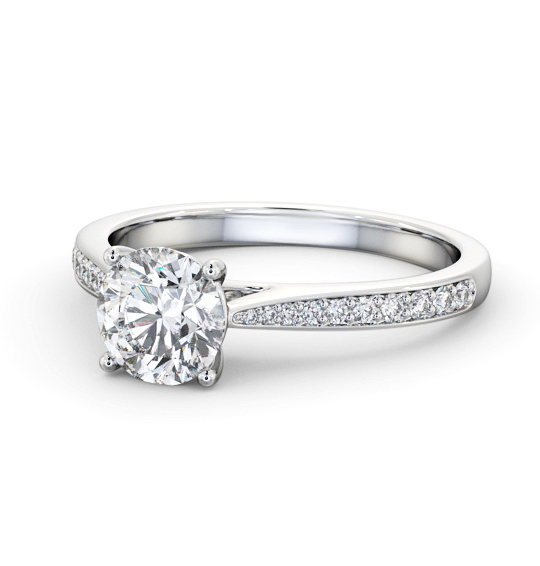 Nahla Round Diamond Engagement Ring Side Stones Tapered Band ENRD204S_WG_THUMB2 