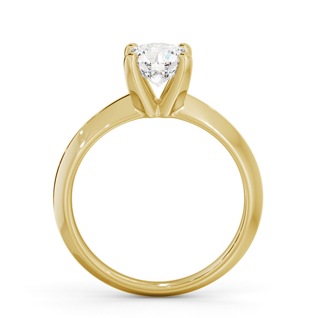 Round Diamond Engagement Ring 9K Yellow Gold Solitaire - Ingrid ENRD205_YG_UP