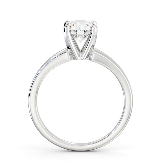Round Diamond Engagement Ring Palladium Solitaire - Farlow ENRD206_WG_UP