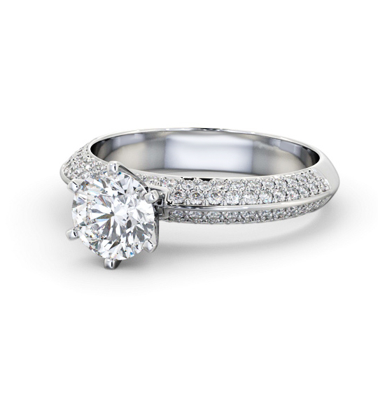 Tadlow Round Diamond Engagement Ring Six Claw Pave Band ENRD206S_WG_THUMB2 