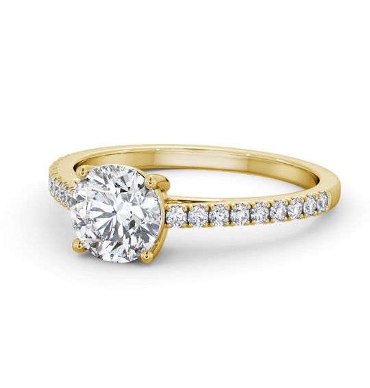 Rivulet Round Diamond Engagement Ring Side Stones ENRD207S_YG_THUMB2 