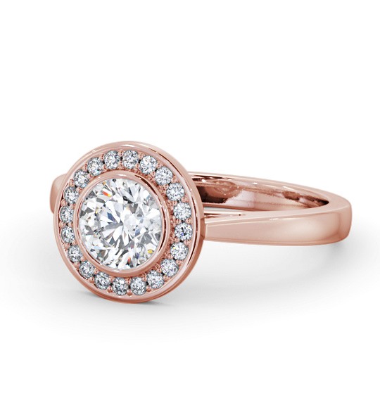  Halo Round Diamond Engagement Ring 18K Rose Gold - Milthorpe ENRD208_RG_THUMB2 