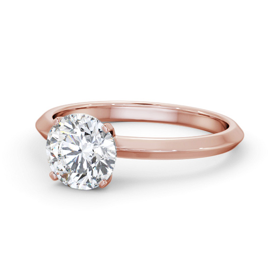 Bentley Round Diamond Engagement Ring Knife Edge Band ENRD209_RG_THUMB2 