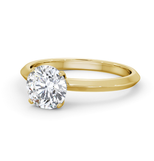 Bentley Round Diamond Engagement Ring Knife Edge Band ENRD209_YG_THUMB2 