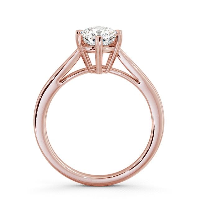 Round Diamond Engagement Ring 18K Rose Gold Solitaire - Adderley ENRD20_RG_UP