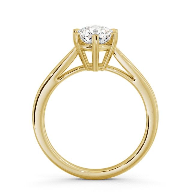 Round Diamond Engagement Ring 9K Yellow Gold Solitaire - Adderley ENRD20_YG_UP