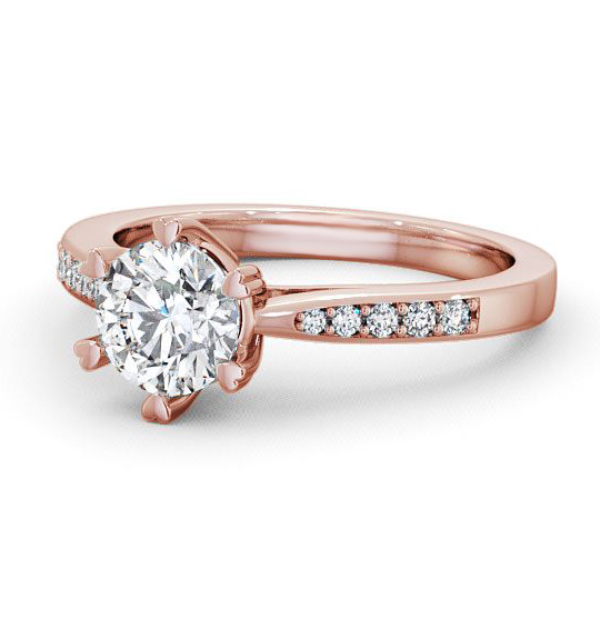 Dalvanie Round Diamond Engagement Ring Six Claw Basket Setting ENRD20S_RG_THUMB2 