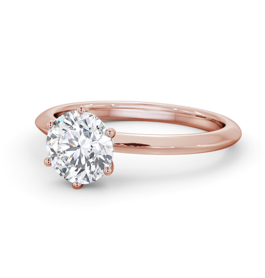 Amar Round Diamond Engagement Ring Six Claw Knife Edge Band ENRD210_RG_THUMB2 