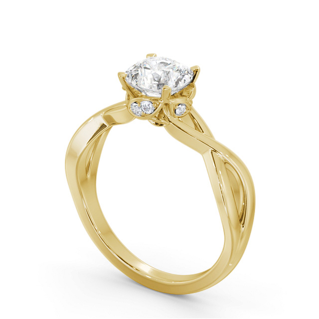 Round Diamond Engagement Ring 9K Yellow Gold Solitaire - Carla