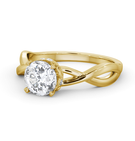 Carla Round Diamond Engagement Ring Hidden Halo Crossover Band ENRD211_YG_THUMB2 