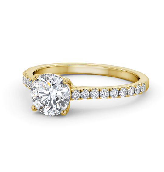 Vivien Round Diamond Engagement Ring Side Stones ENRD211S_YG_THUMB2 