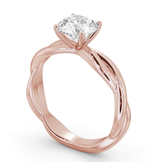 Round Diamond Engagement Ring 18K Rose Gold Solitaire - Greashill ENRD212_RG_THUMB1