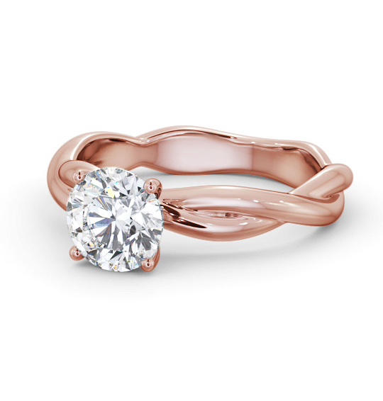 Greashill Round Diamond Engagement Ring Twisted Band ENRD212_RG_THUMB2 