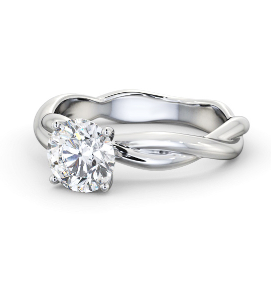 Greashill Round Diamond Engagement Ring Twisted Band ENRD212_WG_THUMB2 