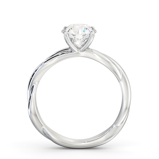 Round Diamond Engagement Ring Palladium Solitaire - Greashill ENRD212_WG_UP