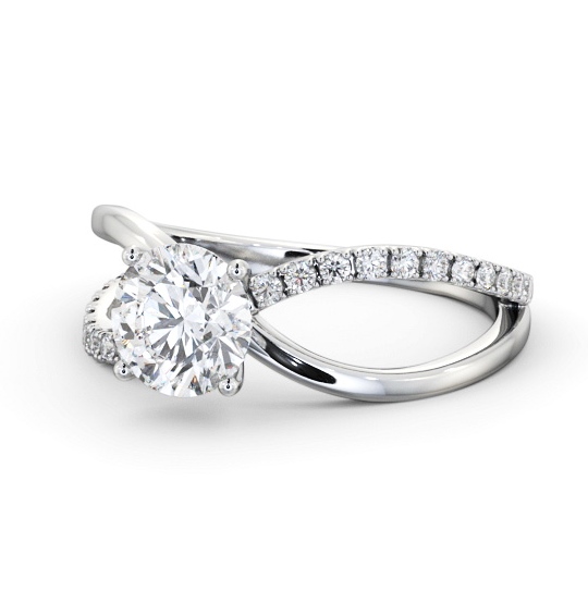 Mercer Round Diamond Engagement Ring Side Stones Split Band ENRD212S_WG_THUMB2 