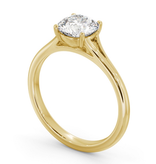 Round Diamond Floating Head Design Engagement Ring 18K Yellow Gold Solitaire ENRD213_YG_THUMB1 