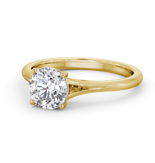 Battersby Round Diamond Engagement Ring Split Band ENRD213_YG_THUMB2 