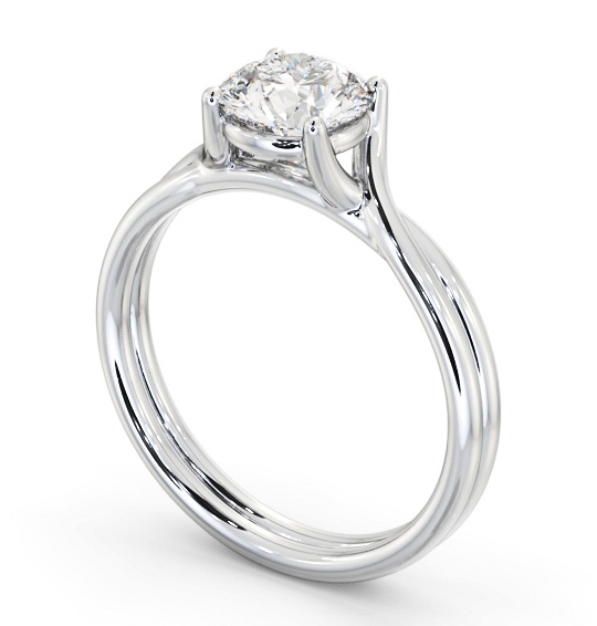 Round Diamond Engagement Ring 18K White Gold Solitaire - Michaela ENRD215_WG_THUMB1