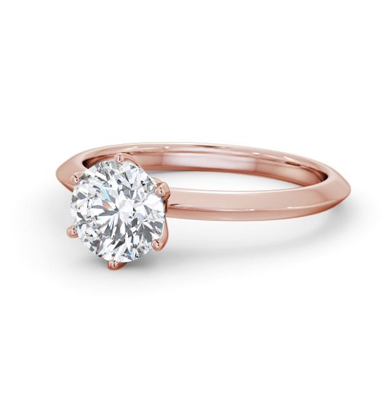 Allegra Round Diamond Engagement Ring Six Claw Knife Edge Band ENRD216_RG_THUMB2 