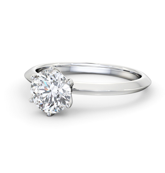 Allegra Round Diamond Engagement Ring Six Claw Knife Edge Band ENRD216_WG_THUMB2 