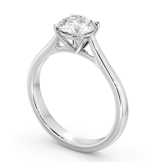 Round Diamond Classic 4 Prong Engagement Ring Palladium Solitaire ENRD218_WG_THUMB1