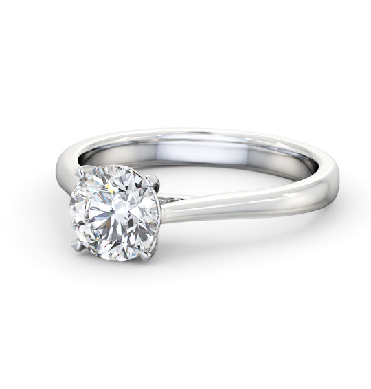 Aldenham Round Diamond Engagement Ring Tapered Band ENRD218_WG_THUMB2 