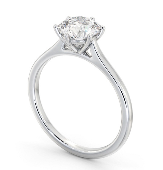 Round Diamond Classic 6 Prong Engagement Ring Palladium Solitaire ENRD219_WG_THUMB1