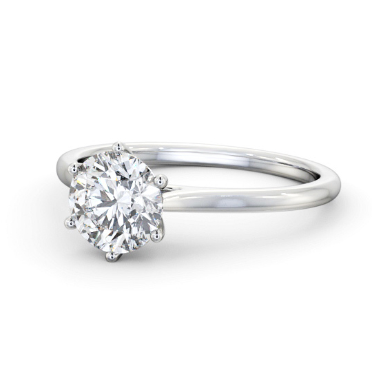 Demi Round Diamond Engagement Ring Six Claw Basket Setting ENRD219_WG_THUMB2 