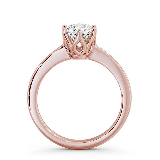 Round Diamond Engagement Ring 18K Rose Gold Solitaire - Banbury ENRD21_RG_UP