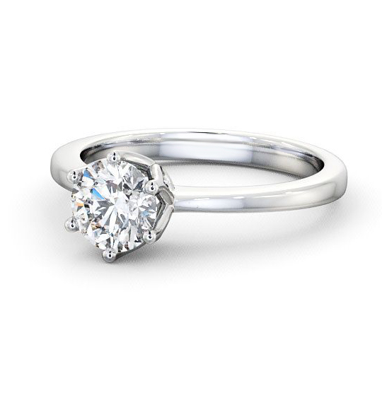 Banbury Round Diamond Engagement Ring Six Claw Tulip Setting ENRD21_WG_THUMB2 