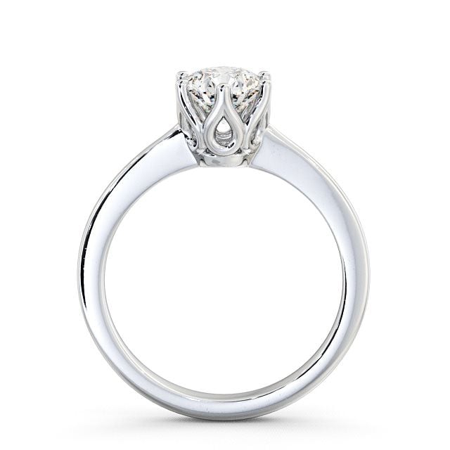 Round Diamond Engagement Ring 18K White Gold Solitaire - Banbury ENRD21_WG_UP