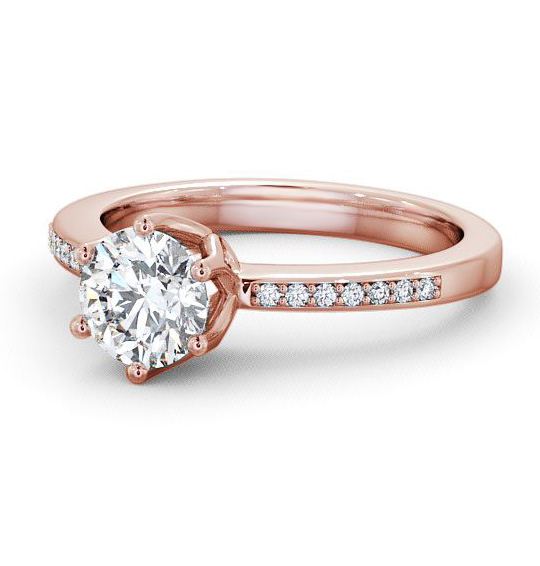 Buscott Round Diamond Engagement Ring Six Claw Tulip Setting ENRD21S_RG_THUMB2 