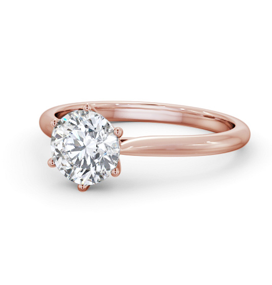 Melina Round Diamond Engagement Ring Six Claw Tapered Band ENRD220_RG_THUMB2 